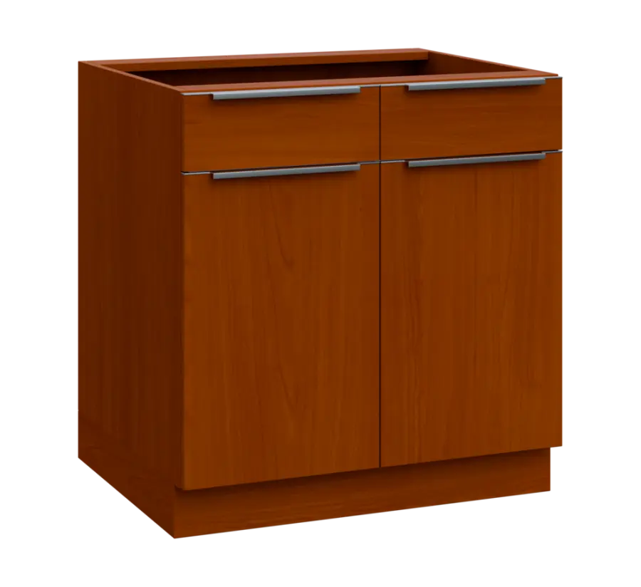 SIS - 8DZ2 spodní skříňka, 2-dveřová, 2-zásuvková, 870x800x600, třešeň šumavská